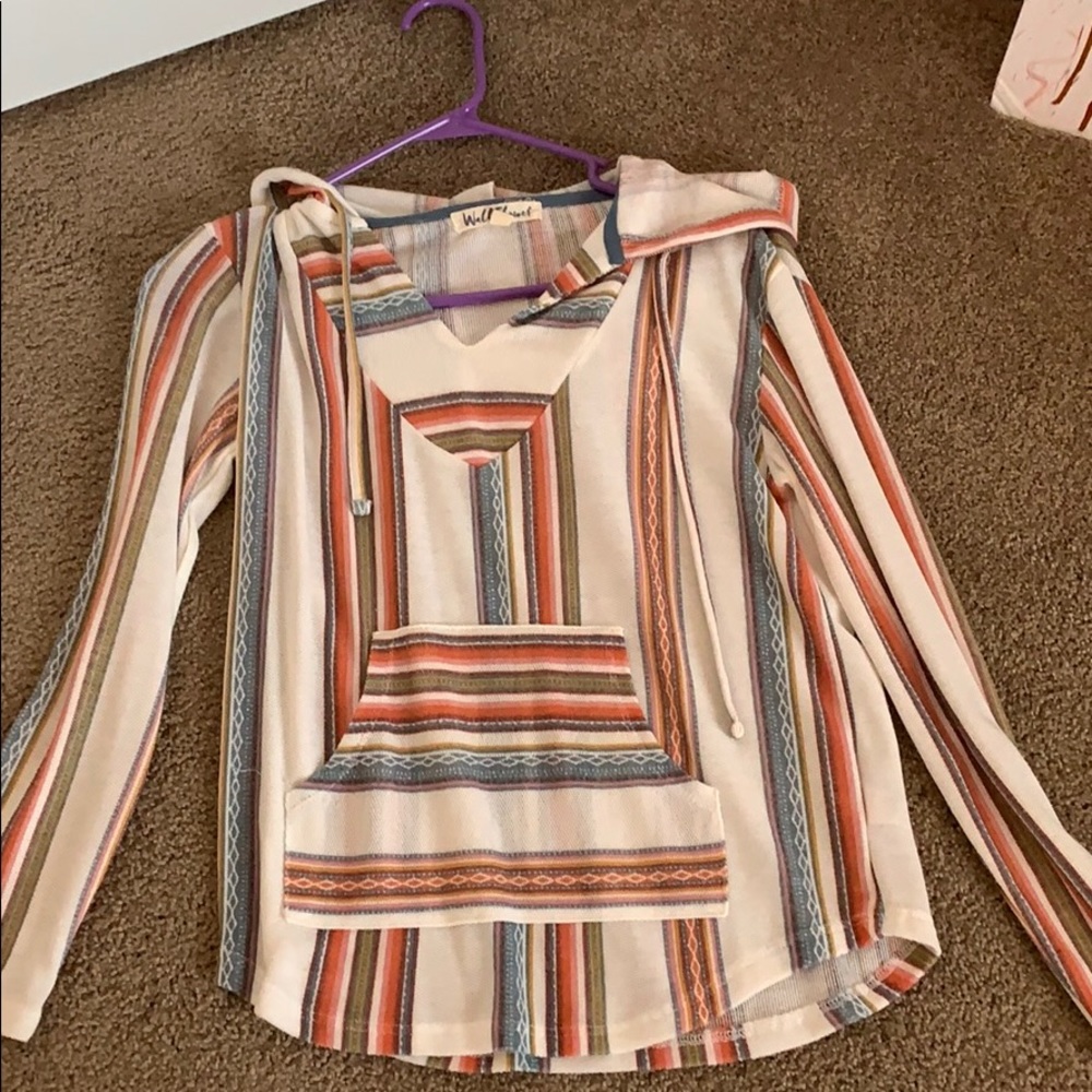 Long sleeve poncho sweatshirt